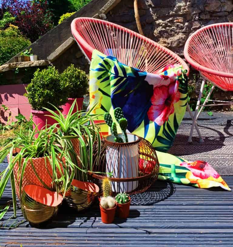 Geli Hipster Knitted Plastic Plant Flower Pot Cachepot (13, Rose) - Image 3